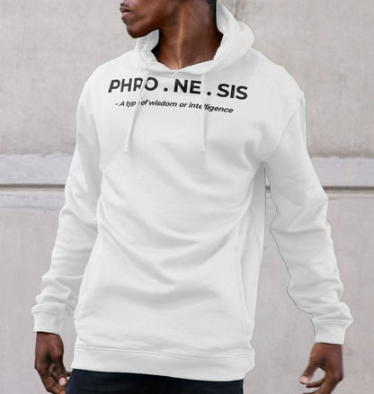 Phronesis Original Wisdom Men's White Hoodie